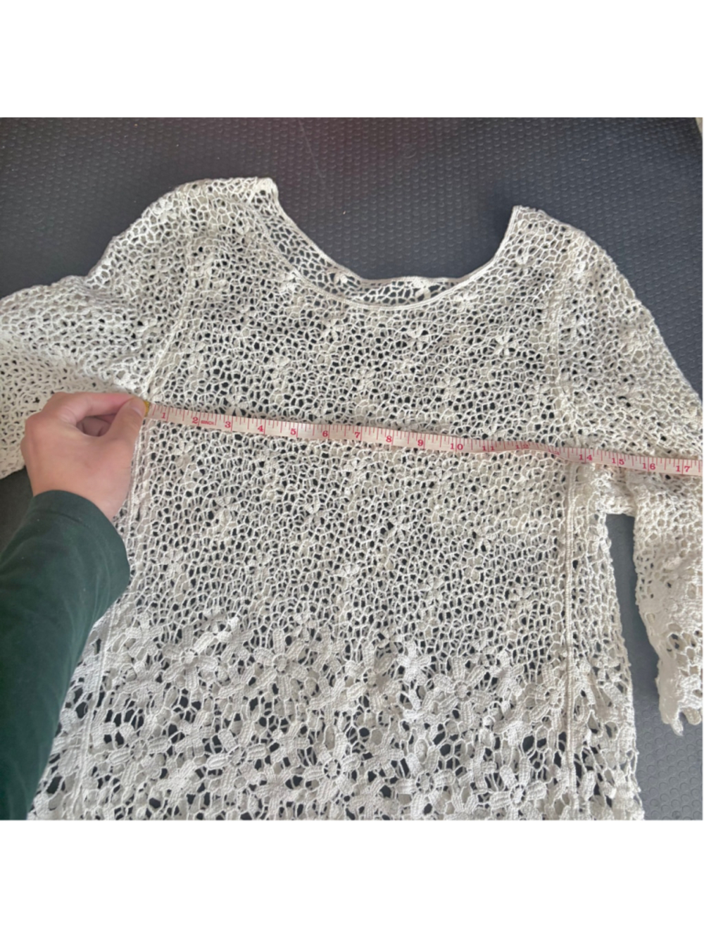 Vintage Boho Chic White Crochet Top - Picture 4 of 5